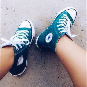 Blue-green converse